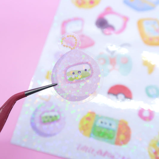 Holo Glitter Cute Gaming Stickers (S027)