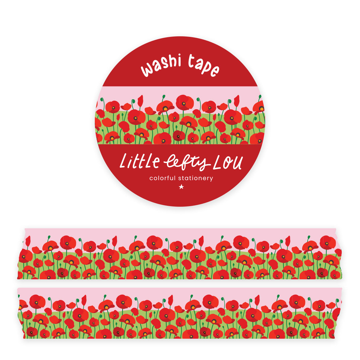 Poppies Border Washi Tape