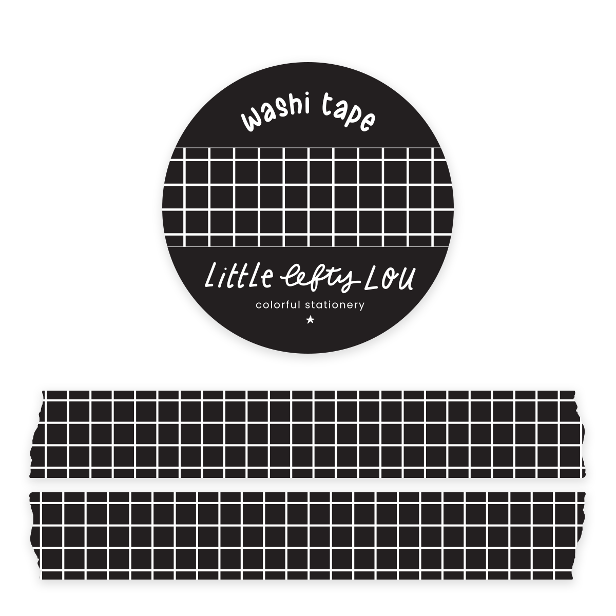 Black Grid Washi Tape