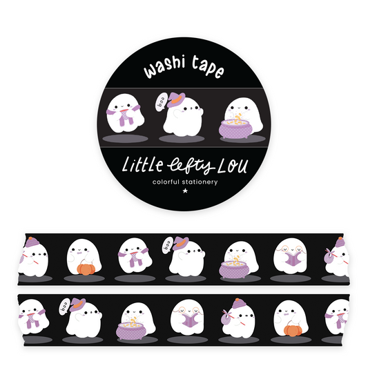 Ghosts Black Washi Tape