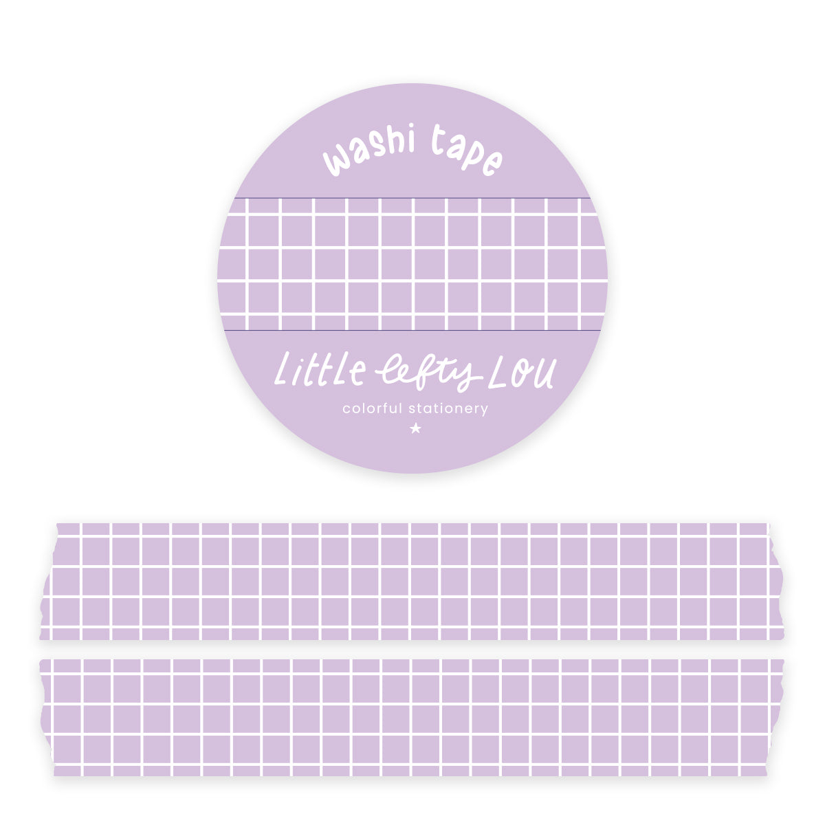 Lilac Grid Washi Tape