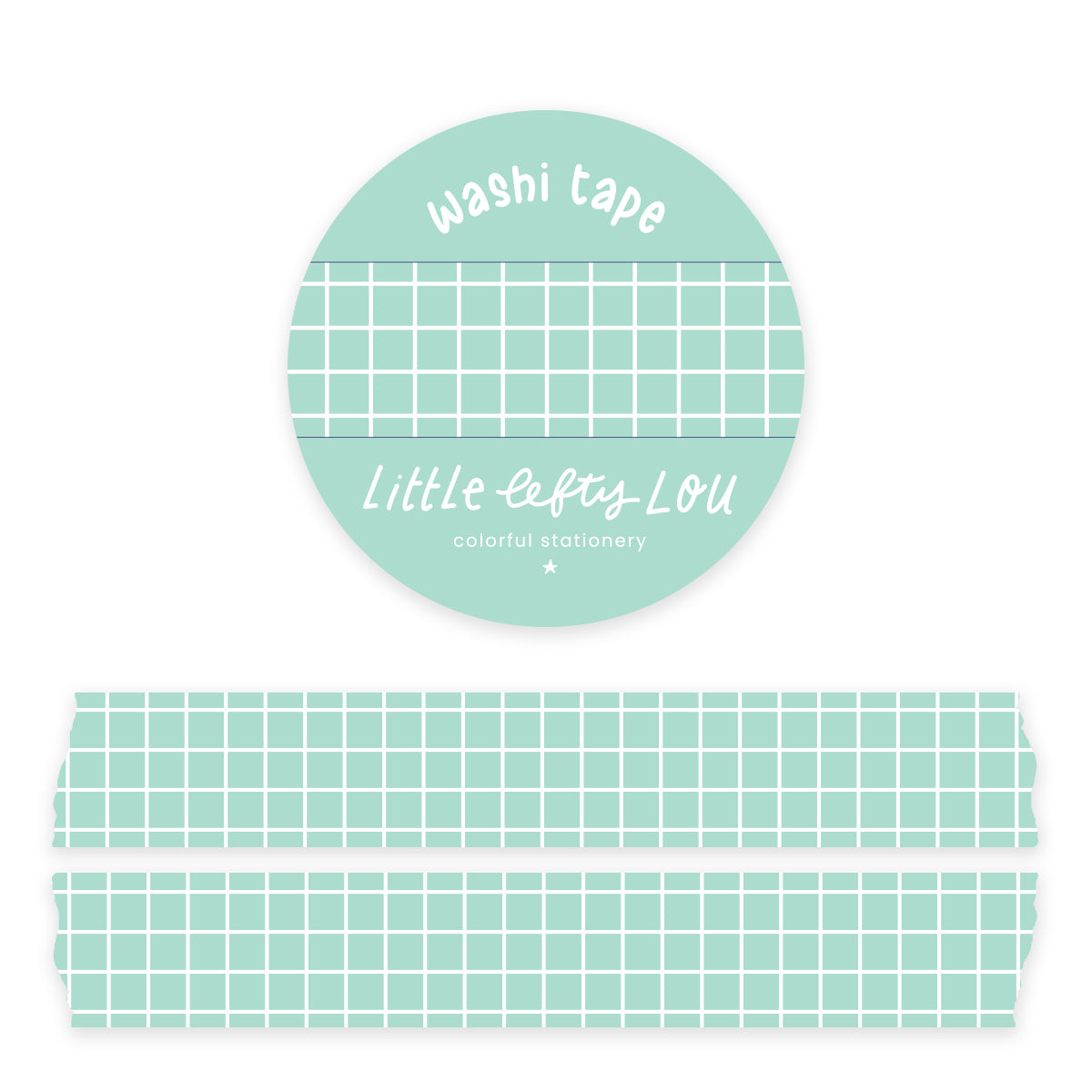 Mint Grid Washi Tape