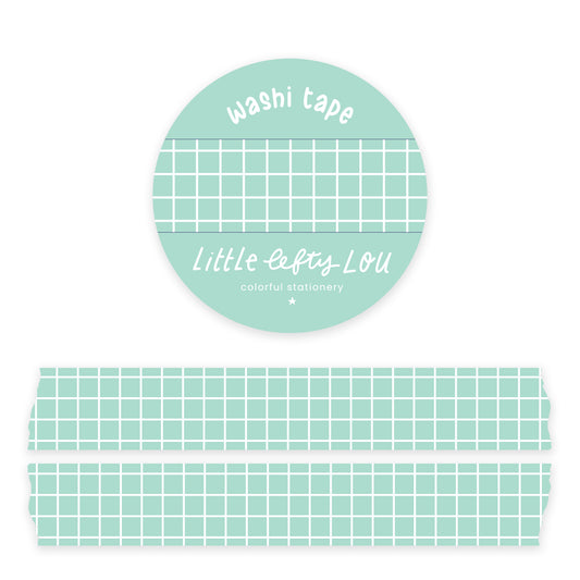 Mint Grid Washi Tape