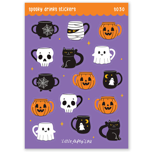 Spooky Drinks Stickers (S030)