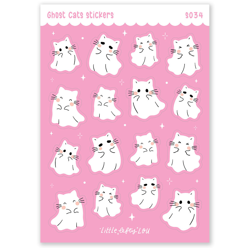 Ghost Cats Stickers (S034)